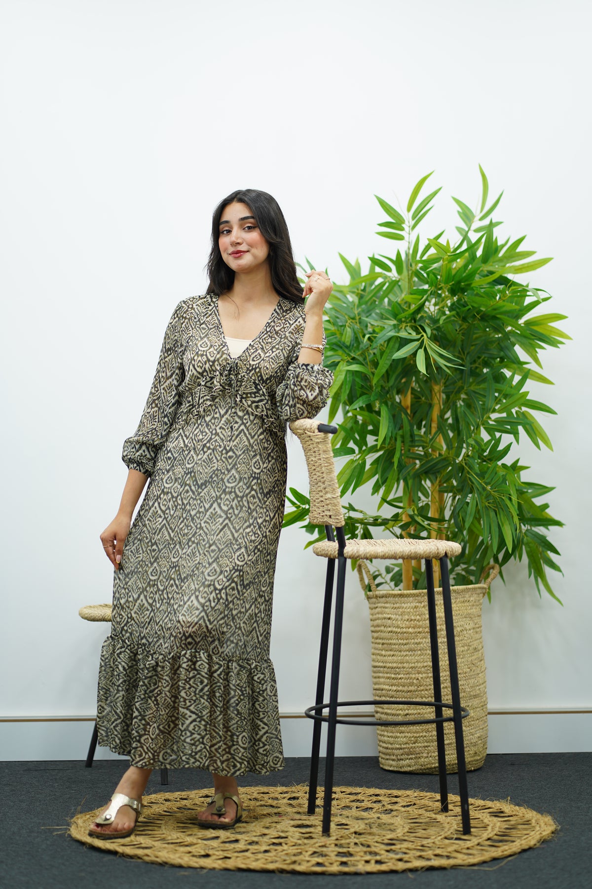 Robe à imprimé fluide