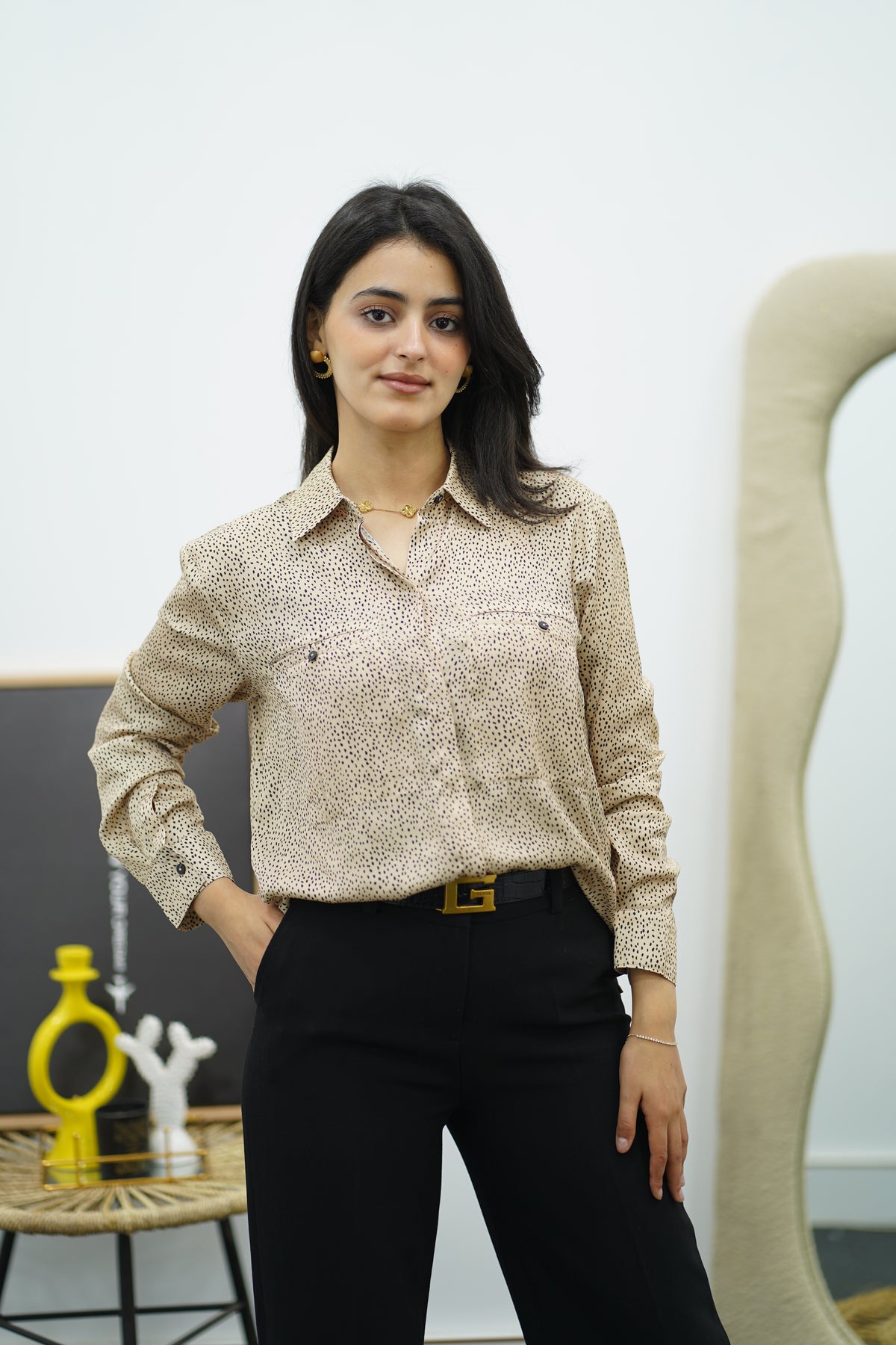 Chemise satinée