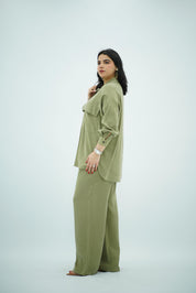 Ensemble Kaki En Tencel