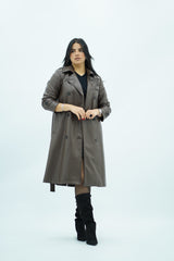 Trench-coat Élégant en Similicuir