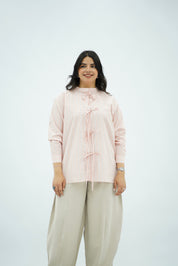 Chemise Saumon avec détails cordon