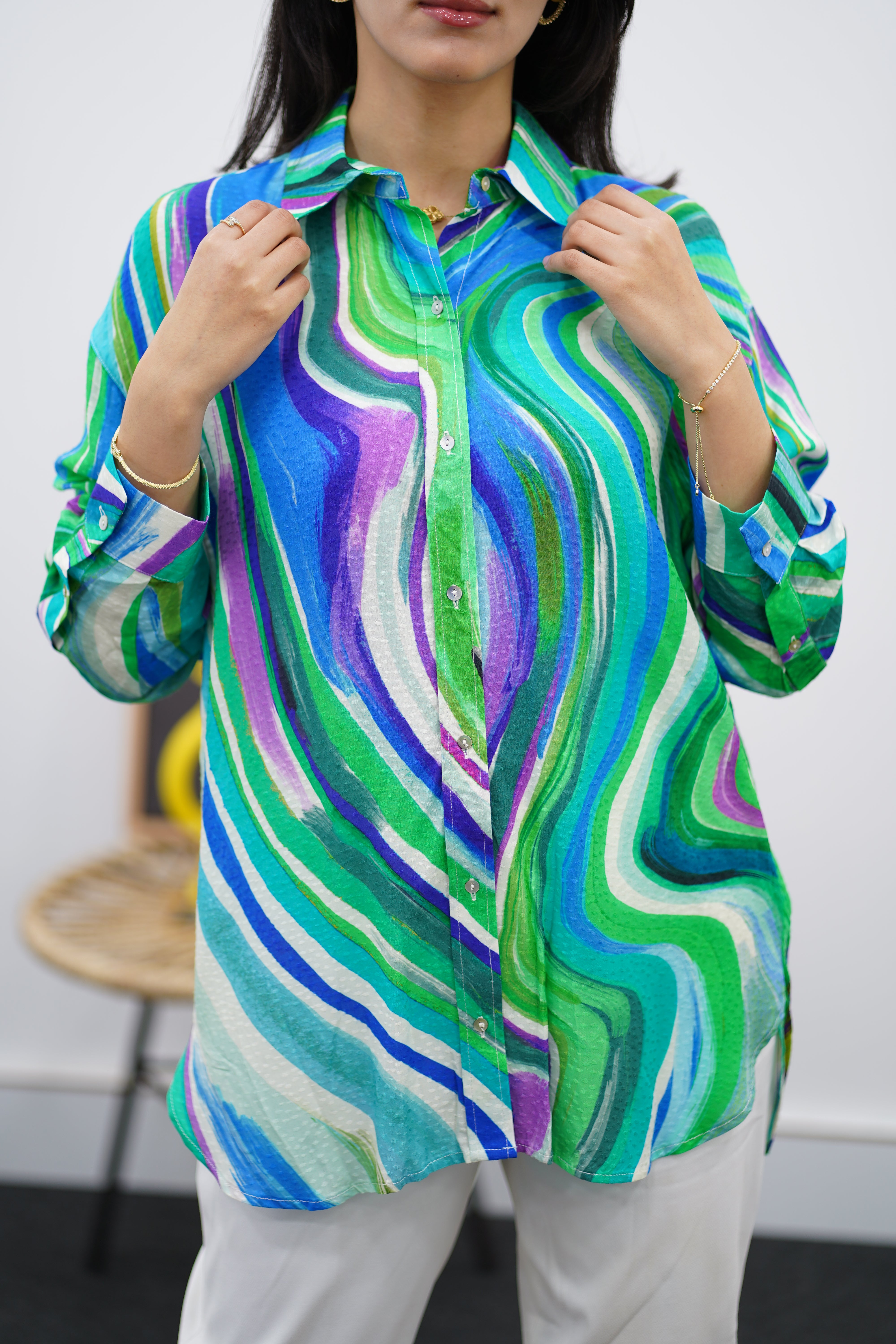 Chemise fluide imprimée
