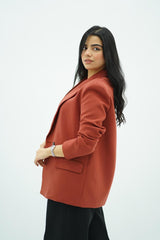 Blazer terracotta chic