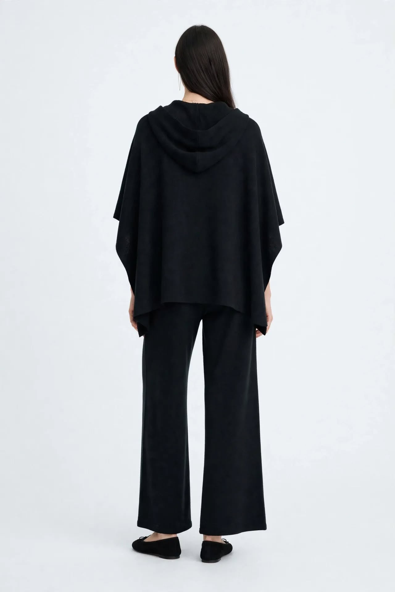 Ensemble Cape et Pantalon Large en Maille