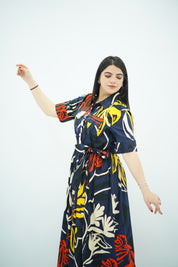 Robe En Popeline - Imprimée