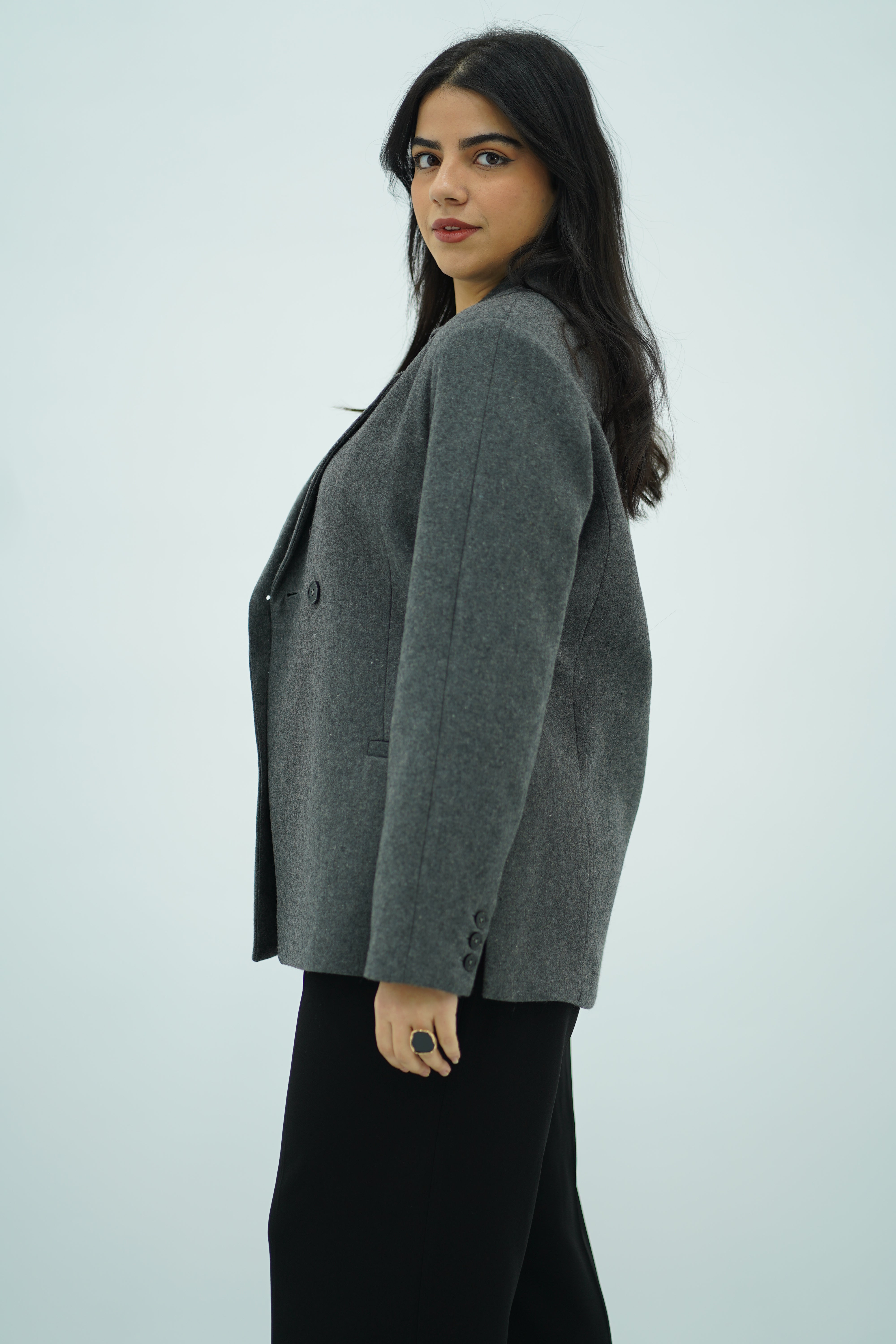 Blazer Oversize Gris Anthracite