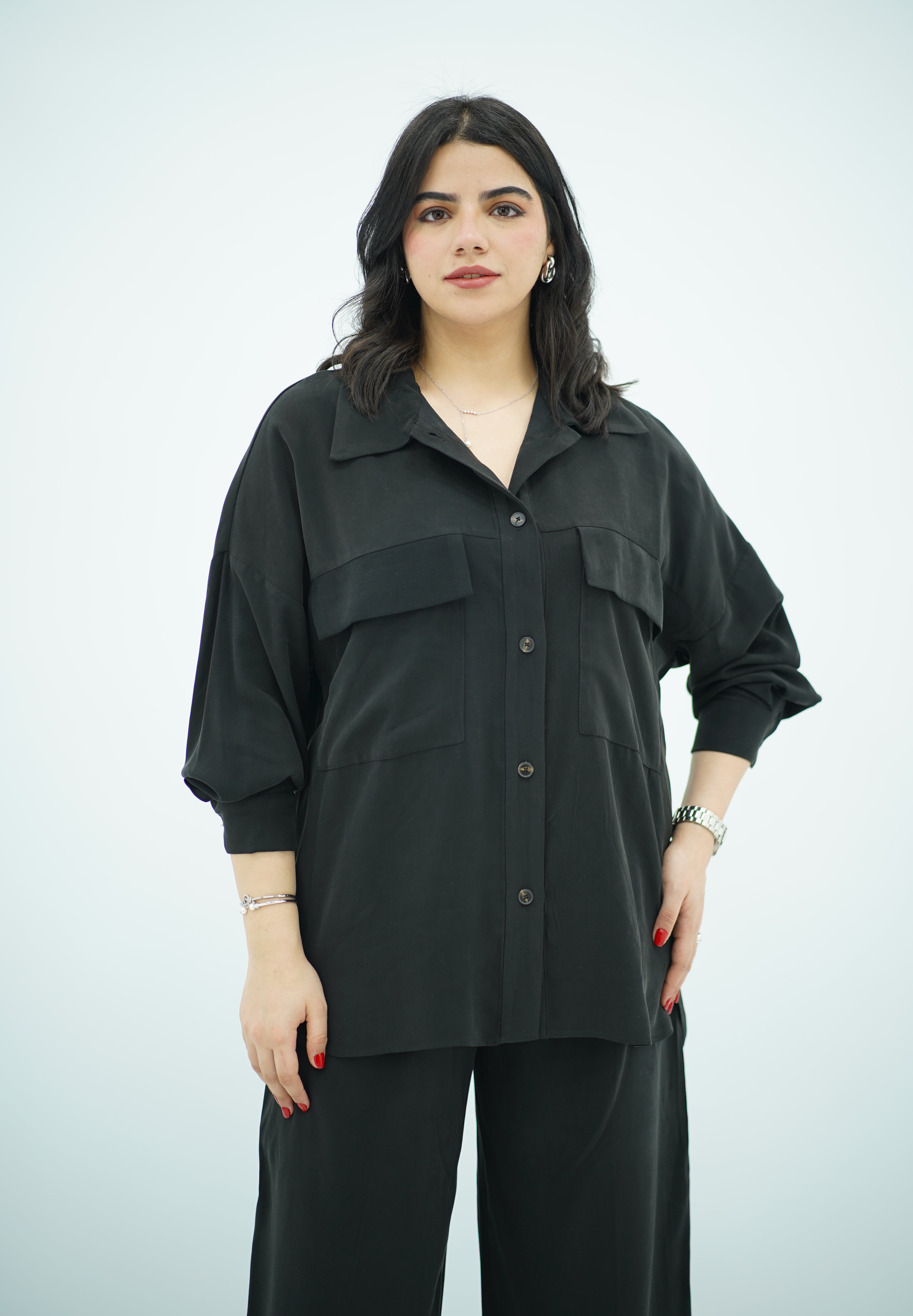 Ensemble Noir En Tencel