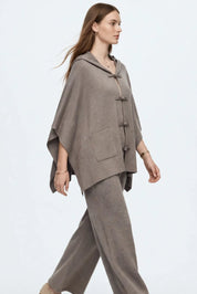 Ensemble Cape et Pantalon Large en Maille