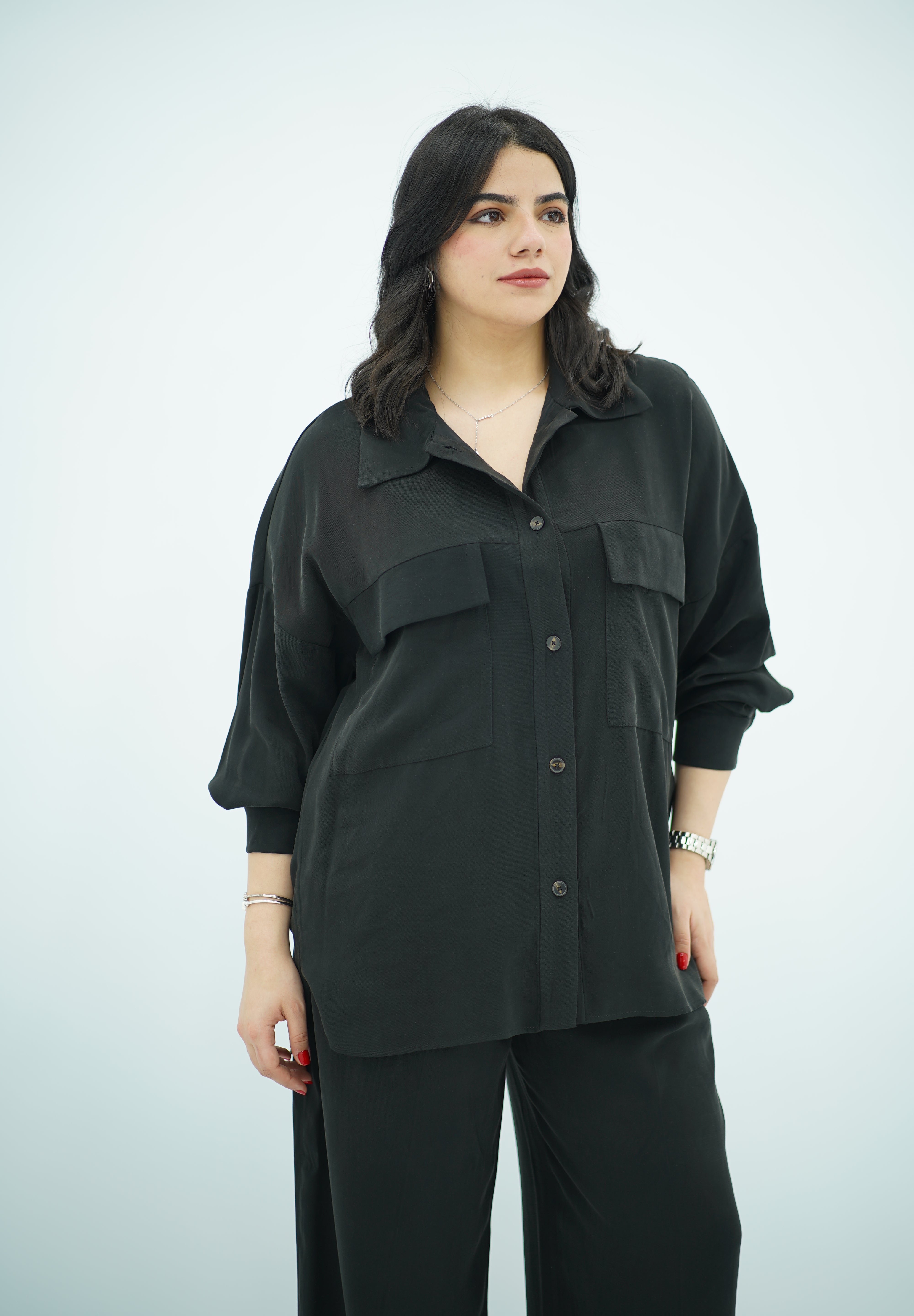 Ensemble Noir En Tencel