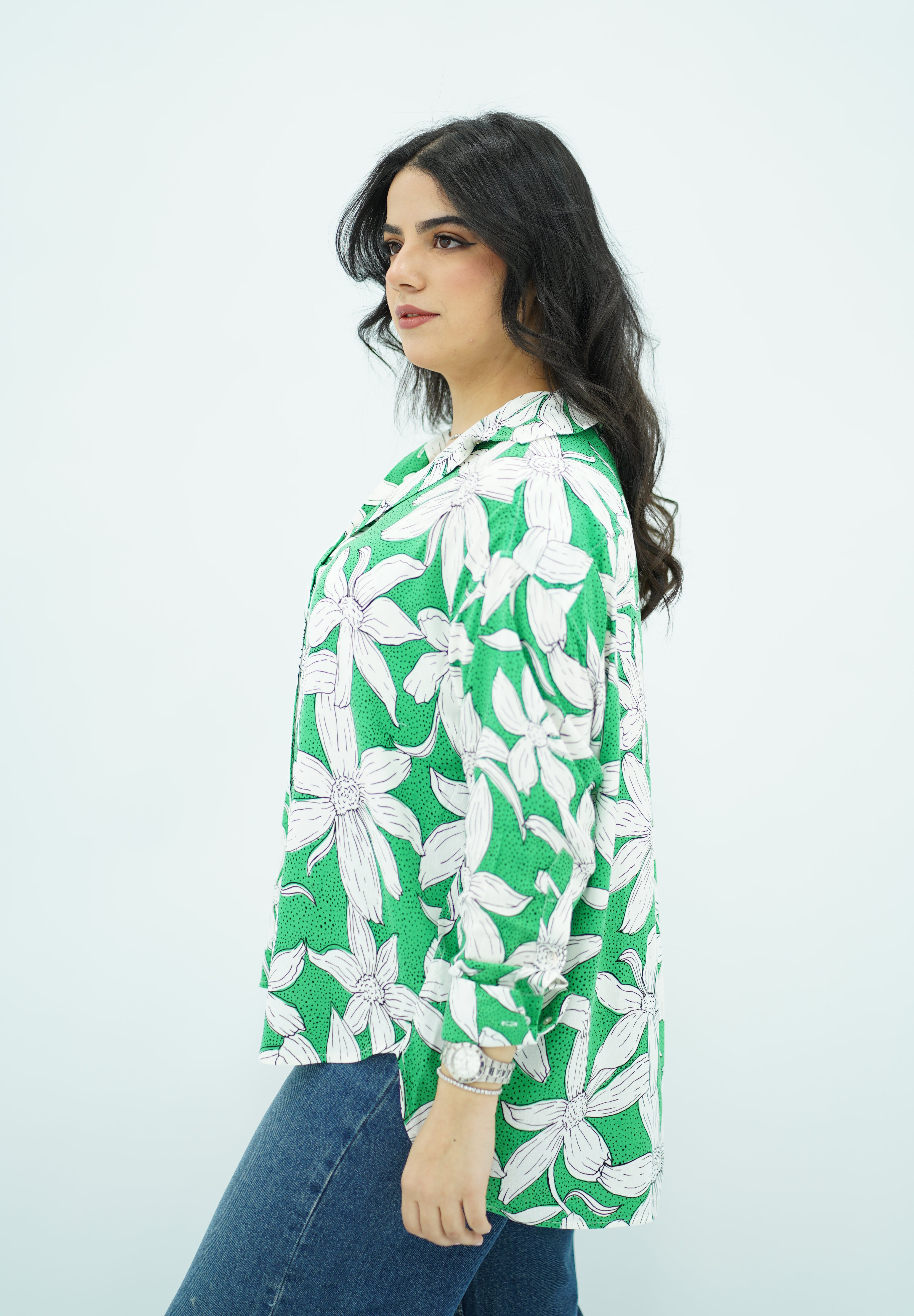 Chemise florale en Lin 💚