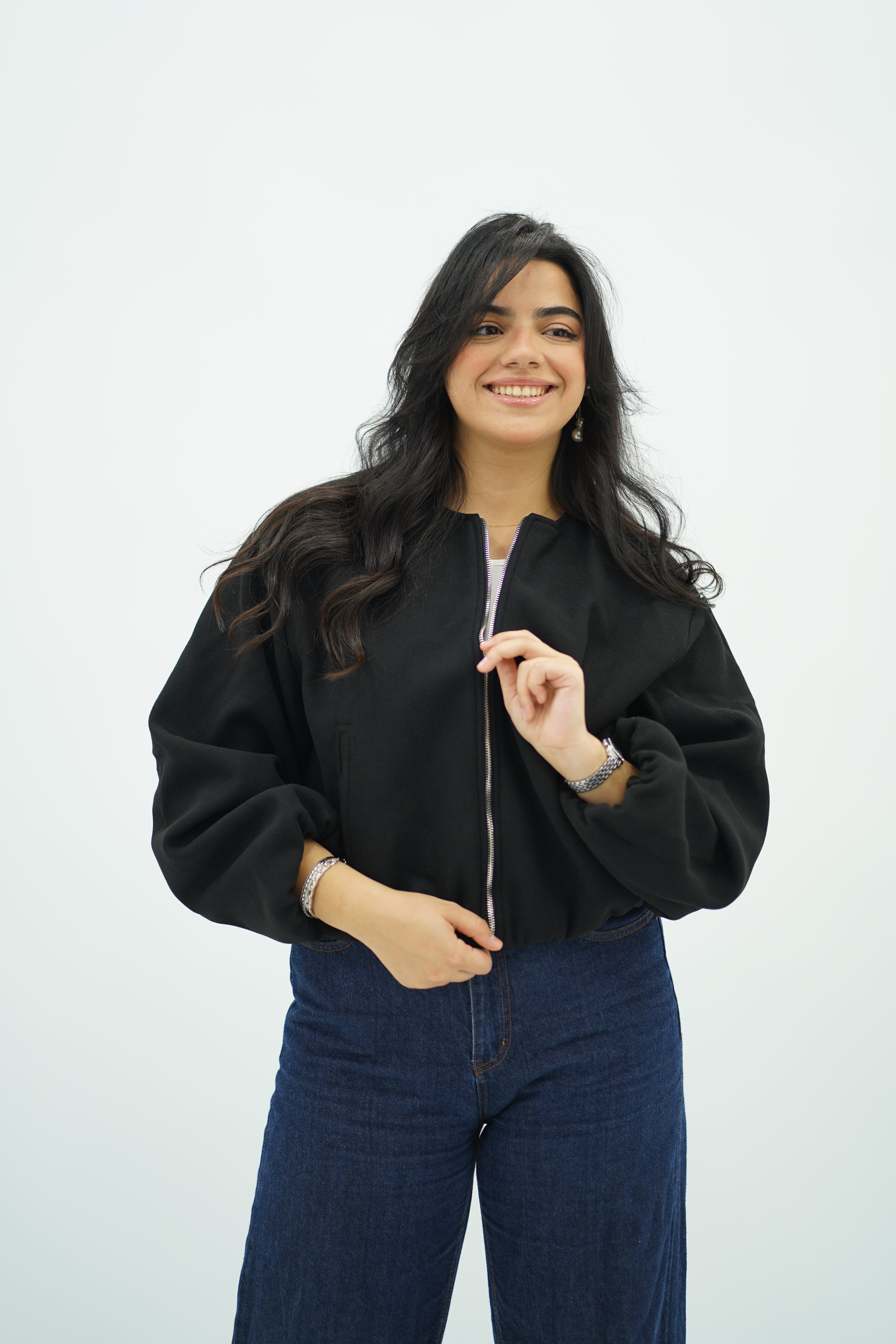 Bomber Noir Chic Oversize