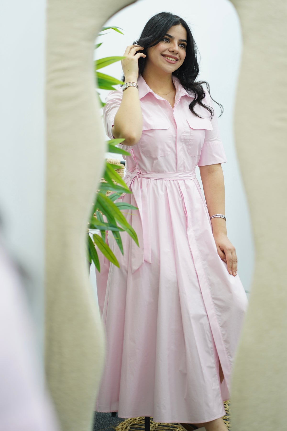 Robe En Popeline- Rose Barbie