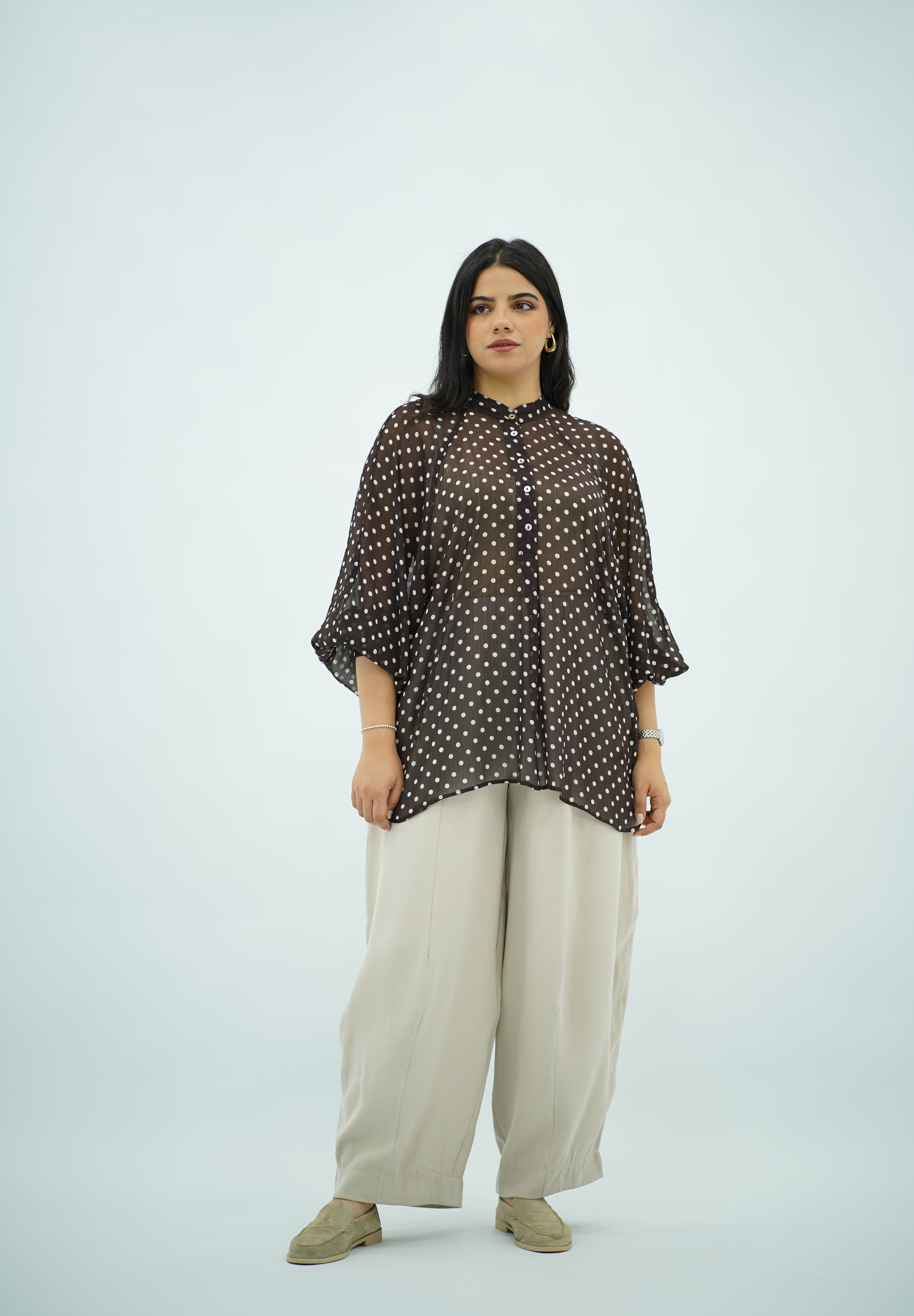 Chemise En mousseline Imprimée polkadot