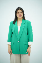 Blazer Vert Émeraude Structuré