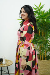 Robe Graphique Multicolore
