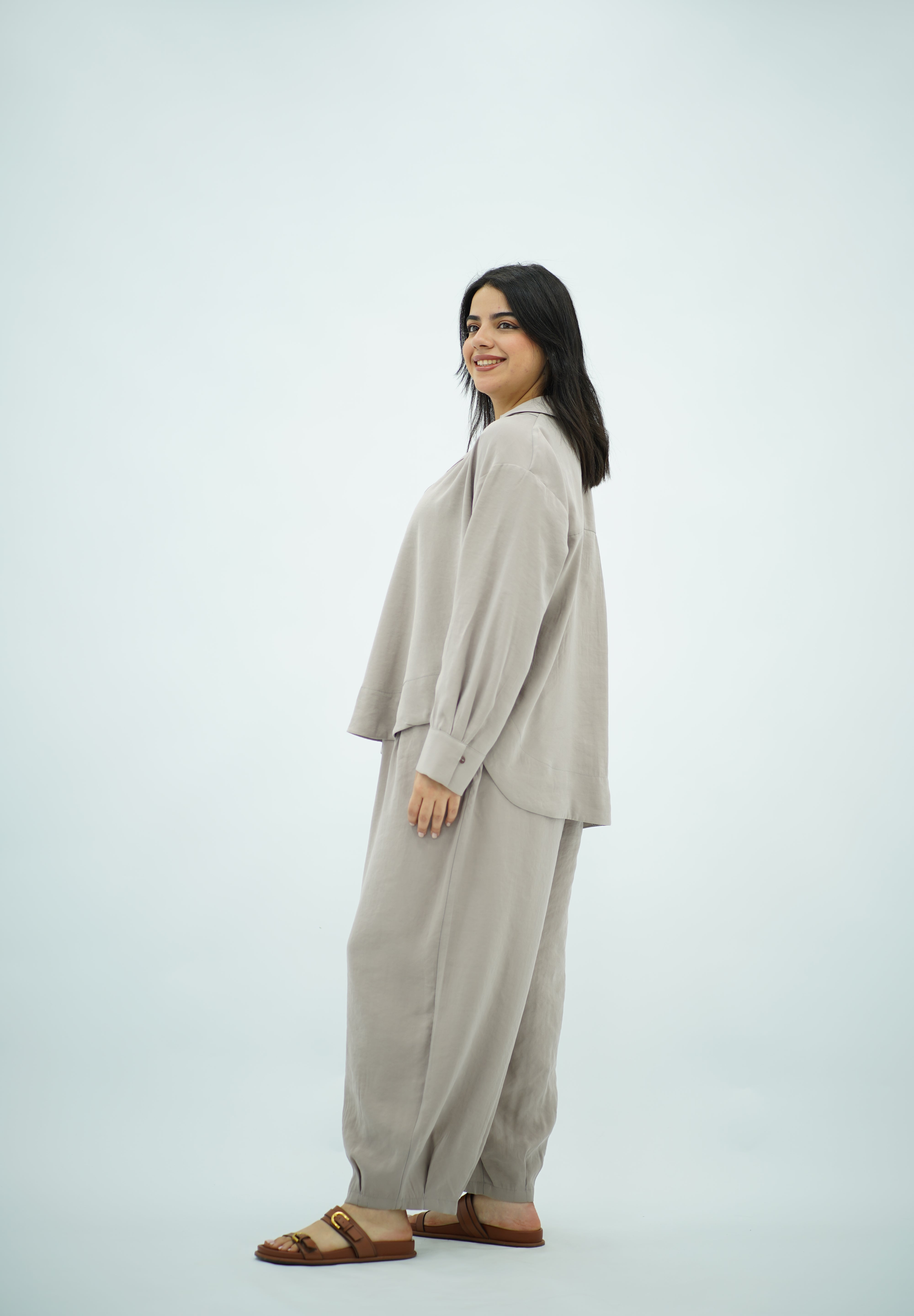 Ensemble Tencel – Gris Beige Épuré