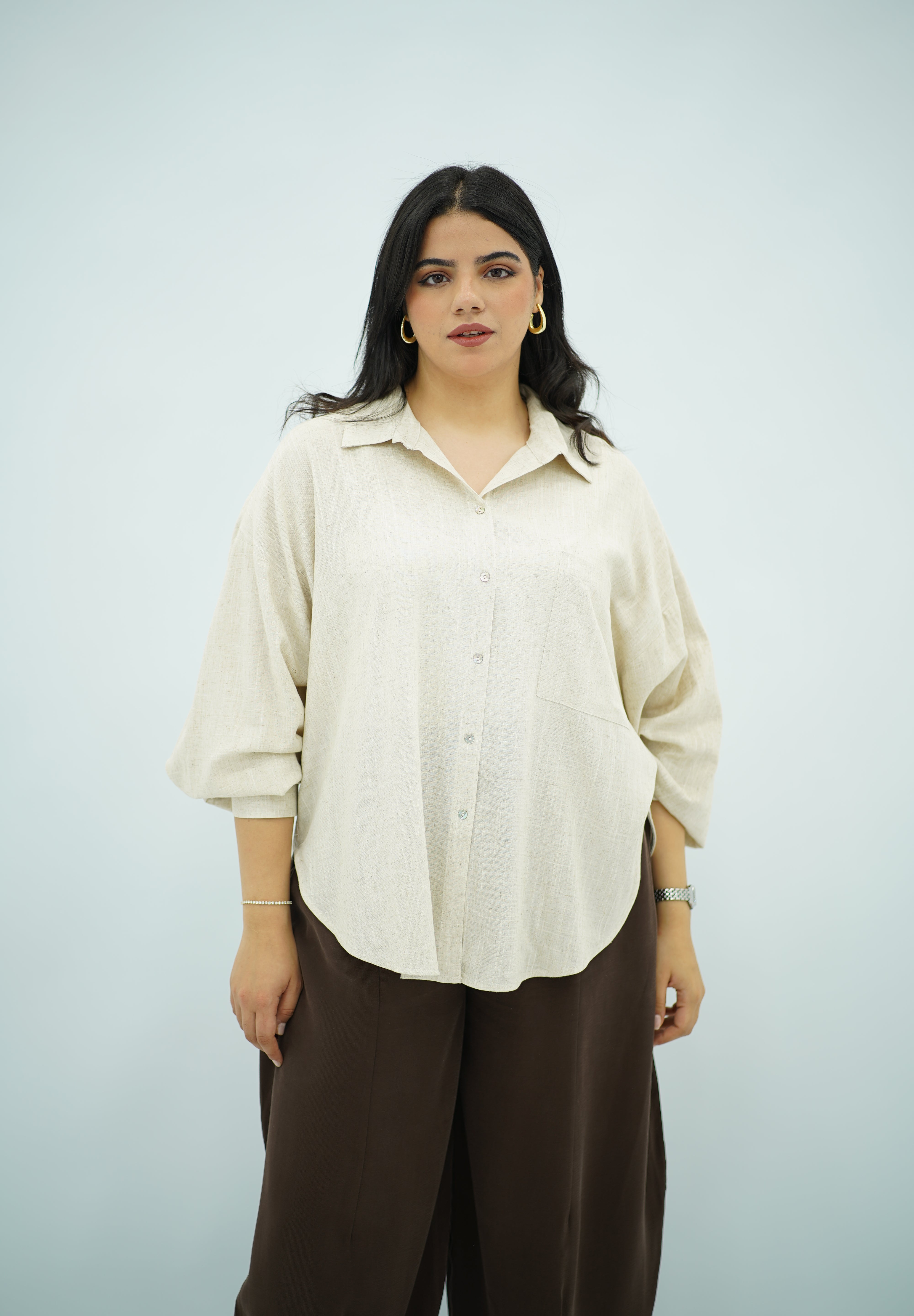 Chemise Beige écru en Lin