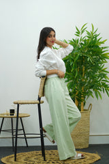 Pantalon large en lin