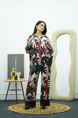 Ensemble satinée avec motifs