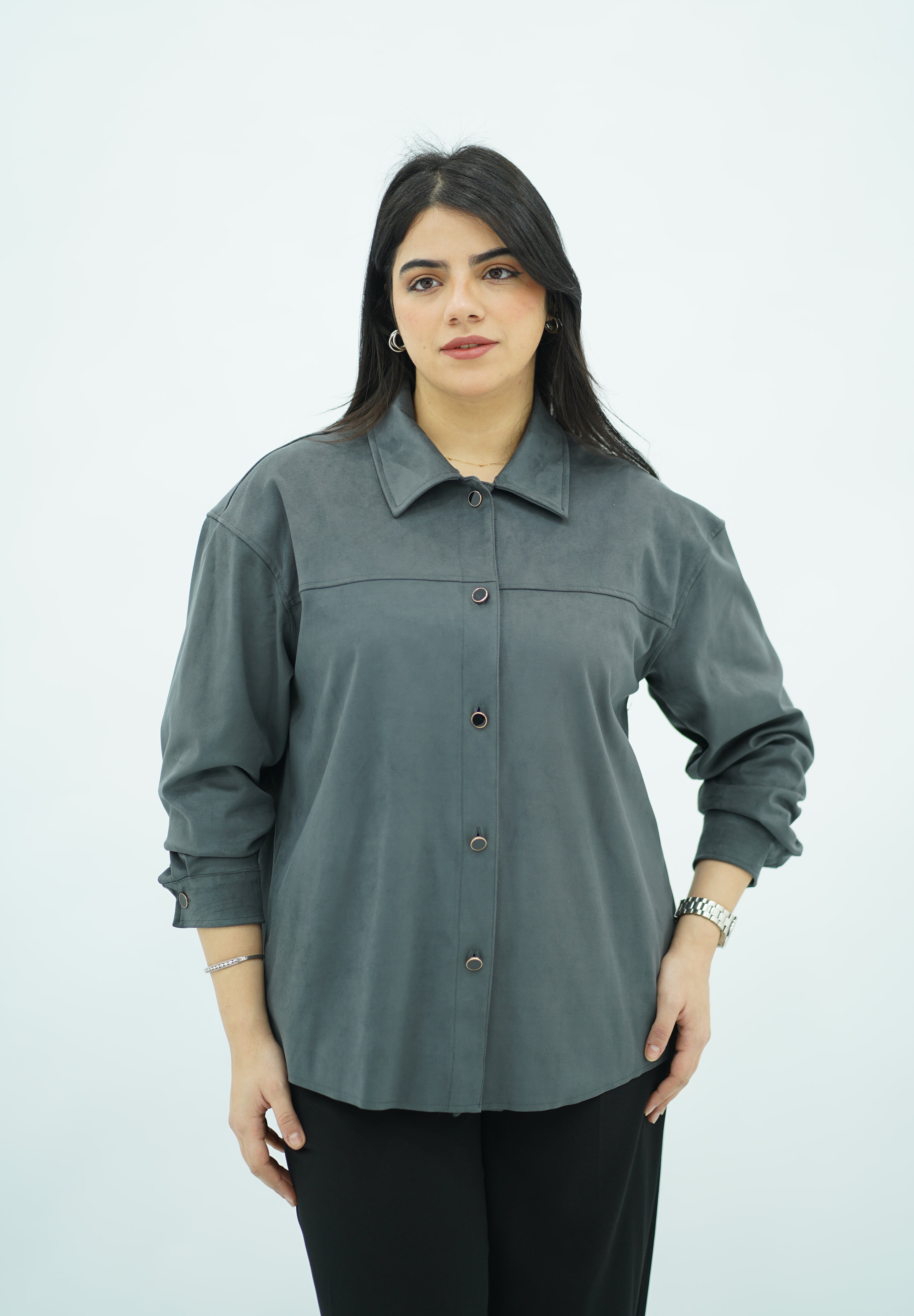 Surchemise Faux Daim Gris 🩶
