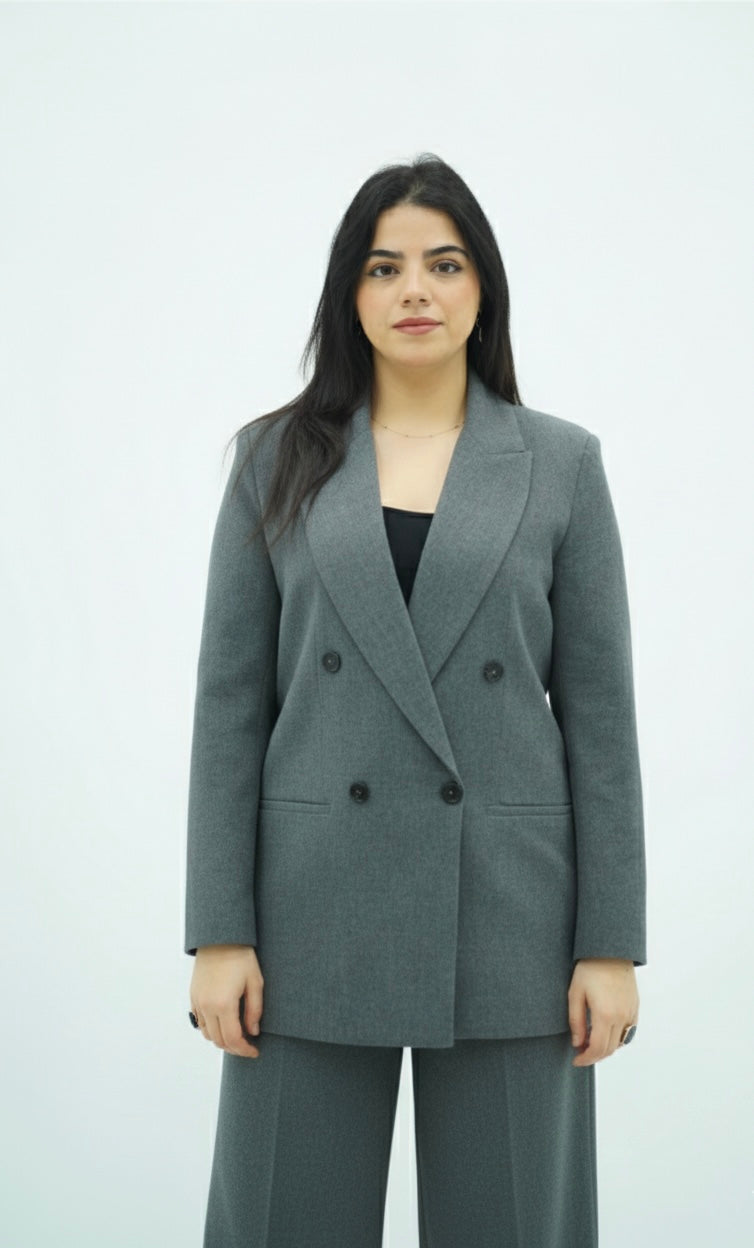 Tailleur Gris veste & pantalon