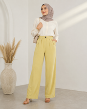Pantalon Large Jaune soleil