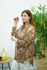 Chemise en Motifs Marron