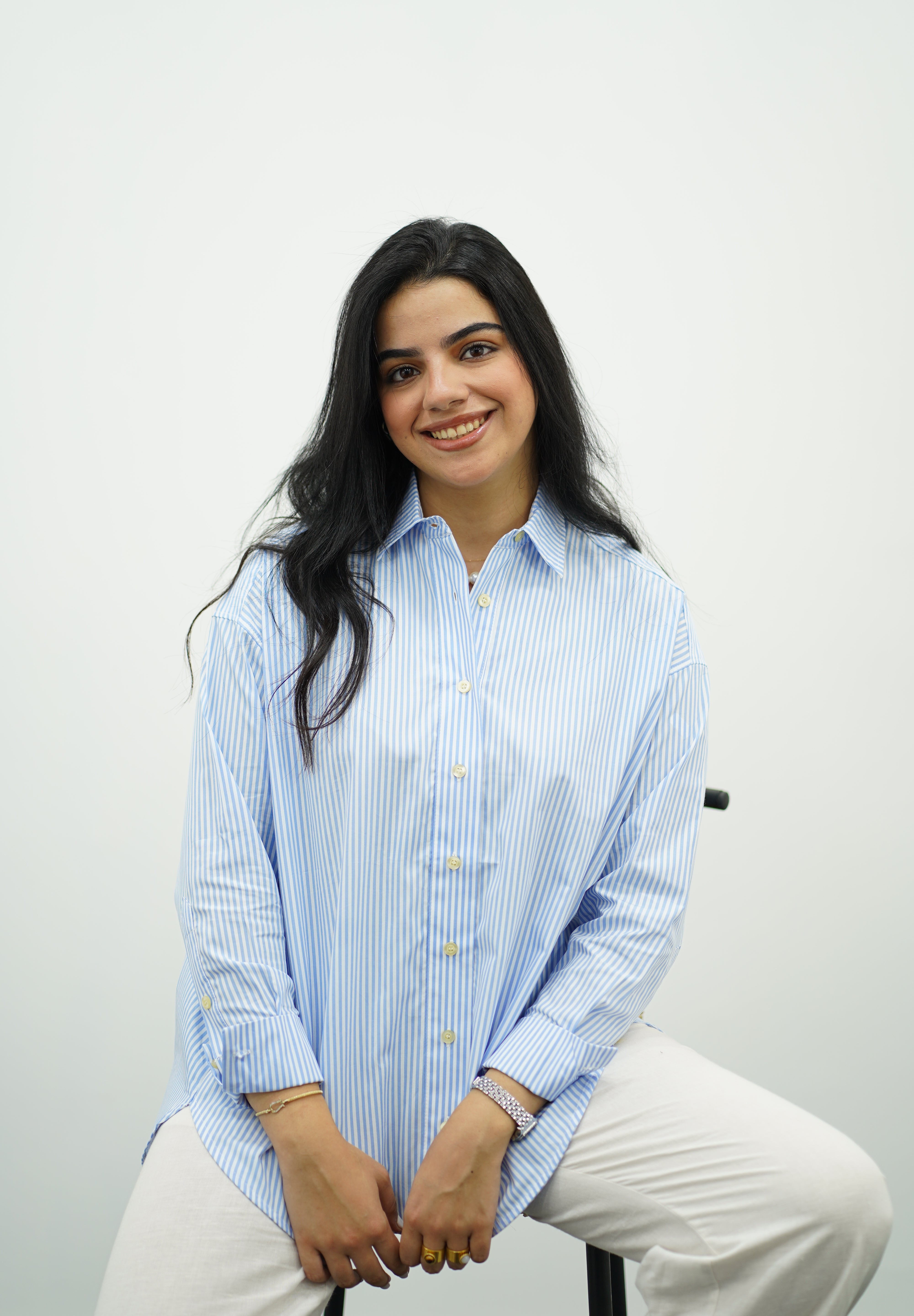 Chemise oversize rayée Bleu et blanche