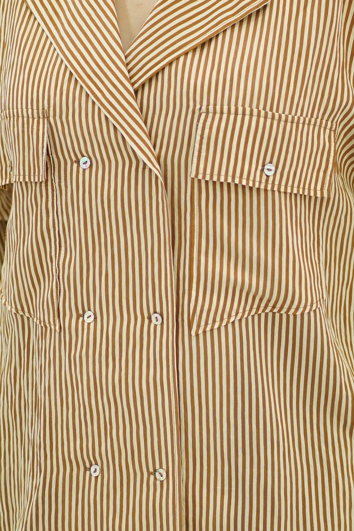 Chemise oversize rayée à double boutonnage