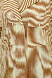 Chemise oversize rayée à double boutonnage