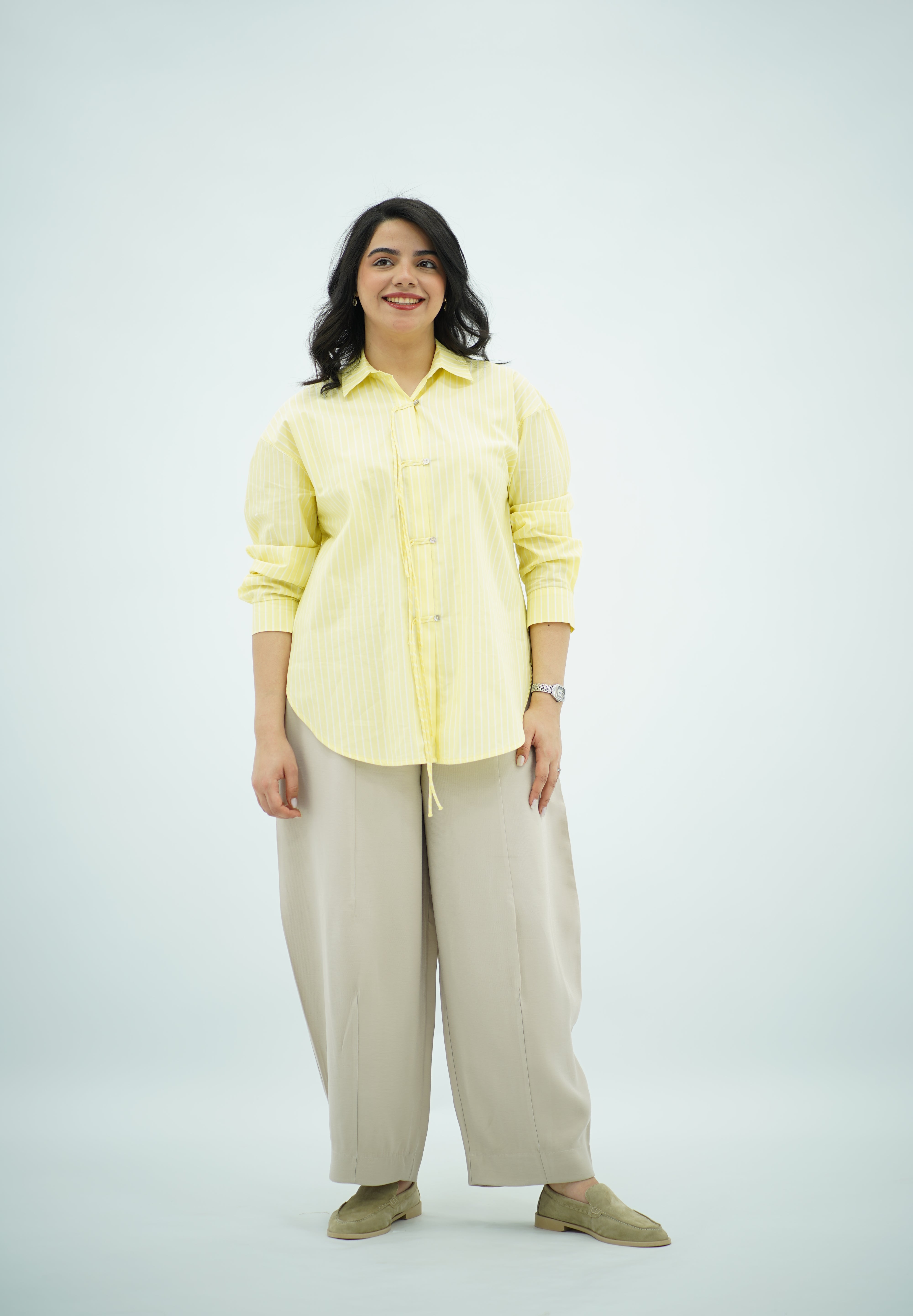 Chemise Rayée Jaune