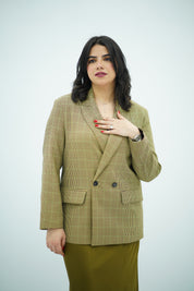 Blazer Imprimée à Carreaux