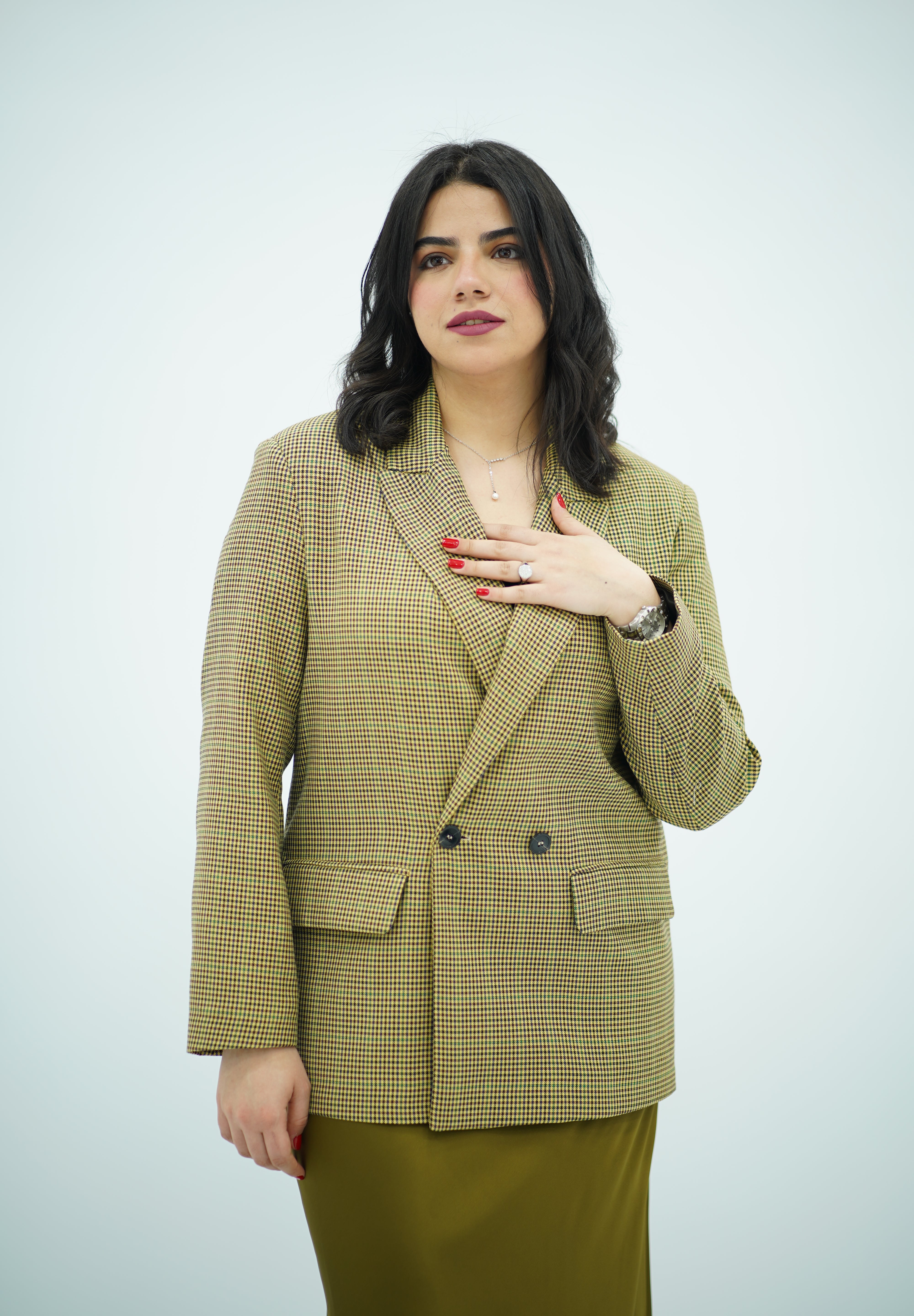 Blazer Imprimée à Carreaux