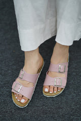 Sandales à boucles roses – Confort et style au quotidien
