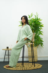 Ensemble En crêpe - Vert eau