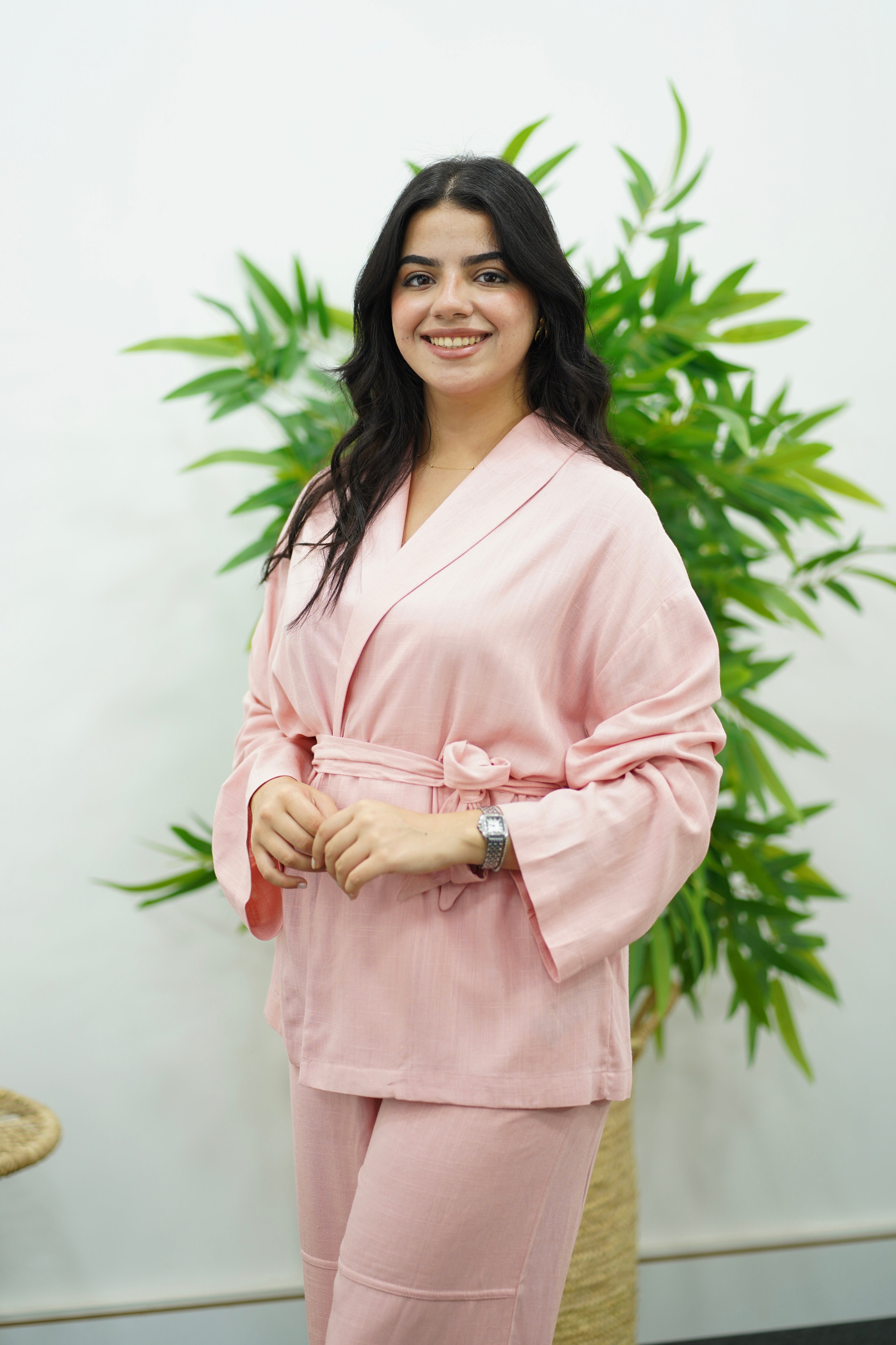 Ensemble fluide En lin style kimono