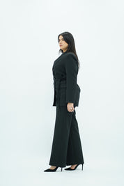 Tailleur Noir Ceinturé