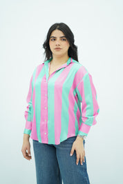 Chemise En satin Rayé
