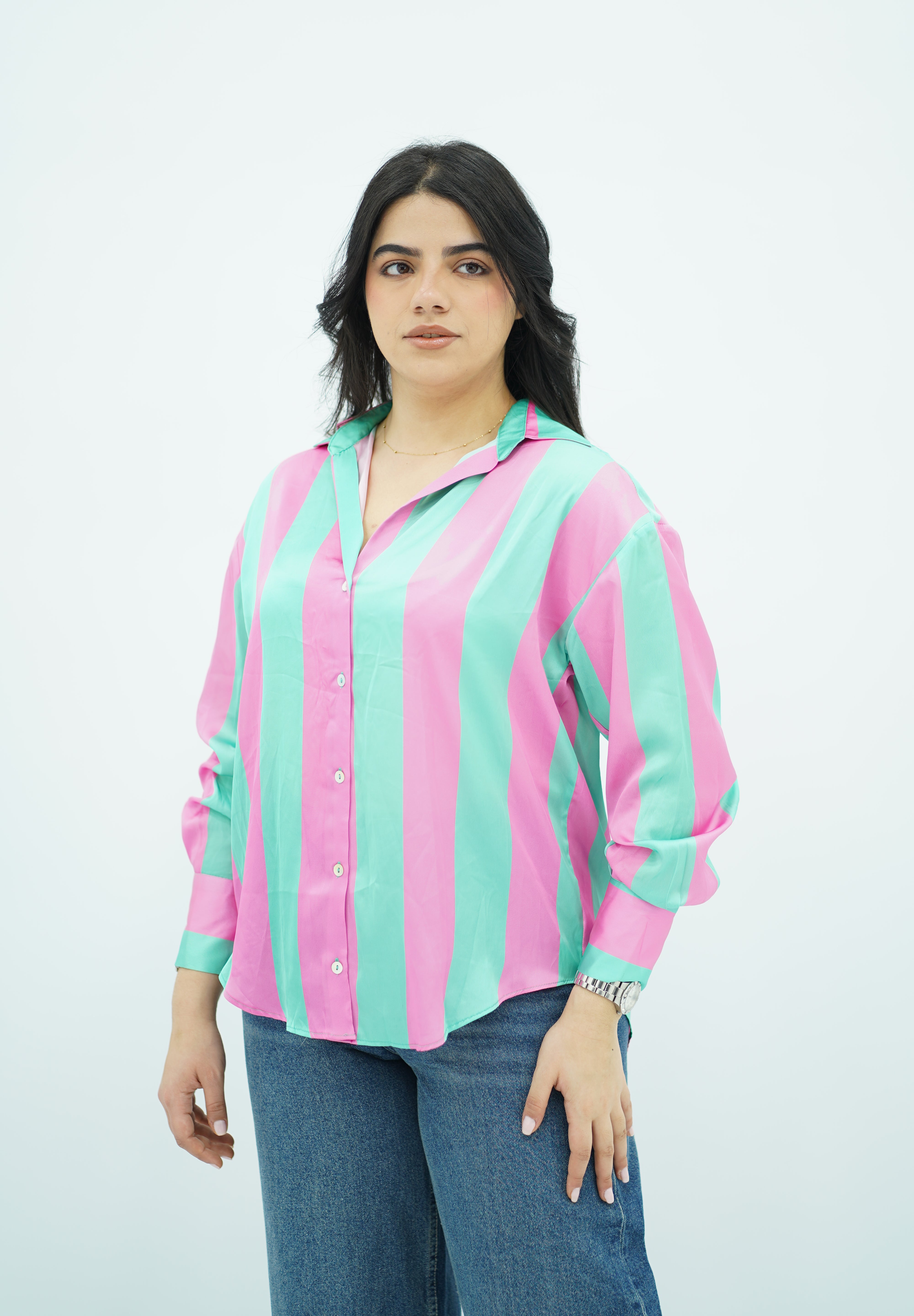 Chemise En satin Rayé