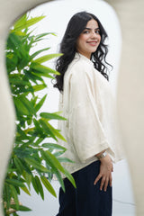 Chemise oversize en Lin Beige