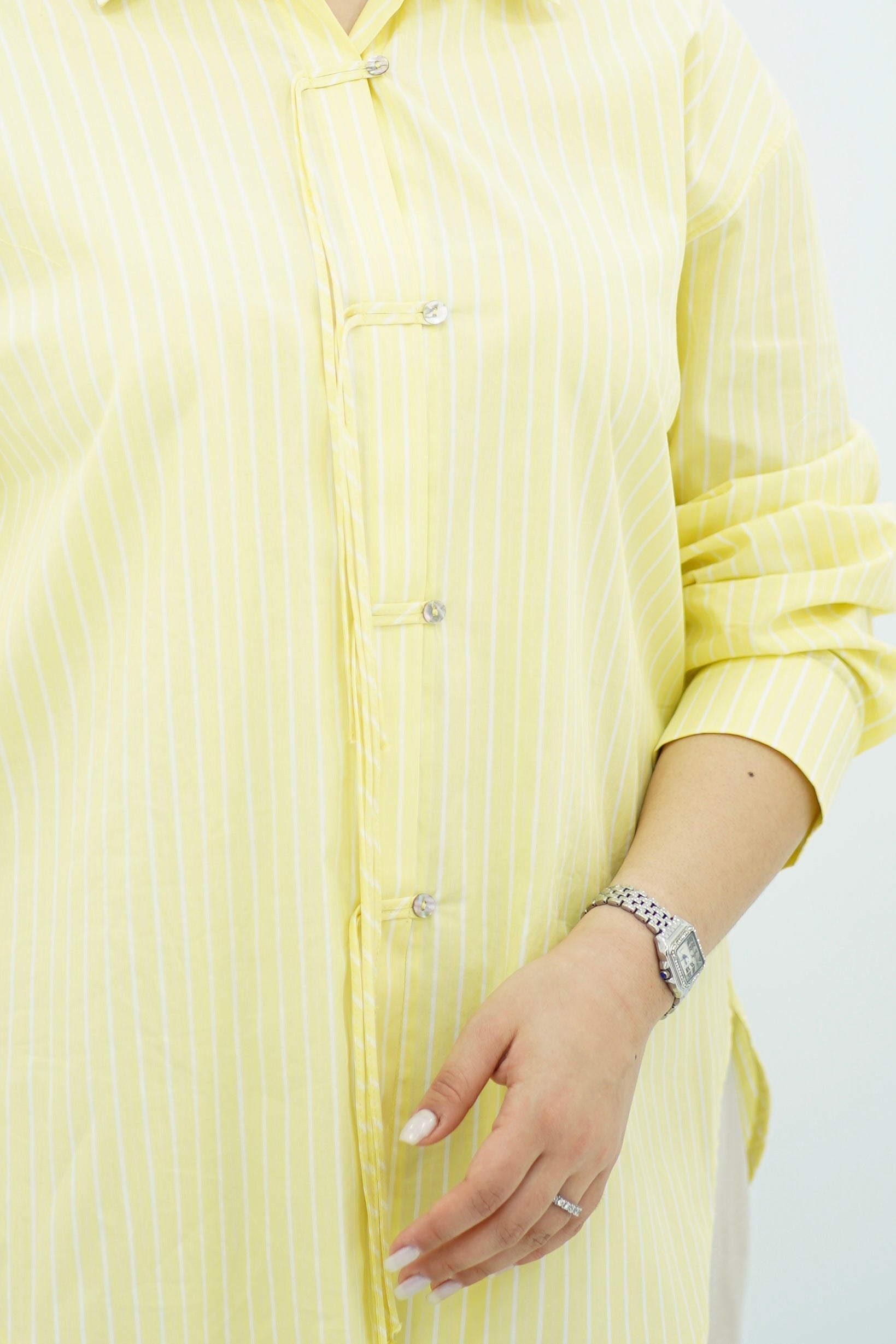 Chemise Rayée Jaune