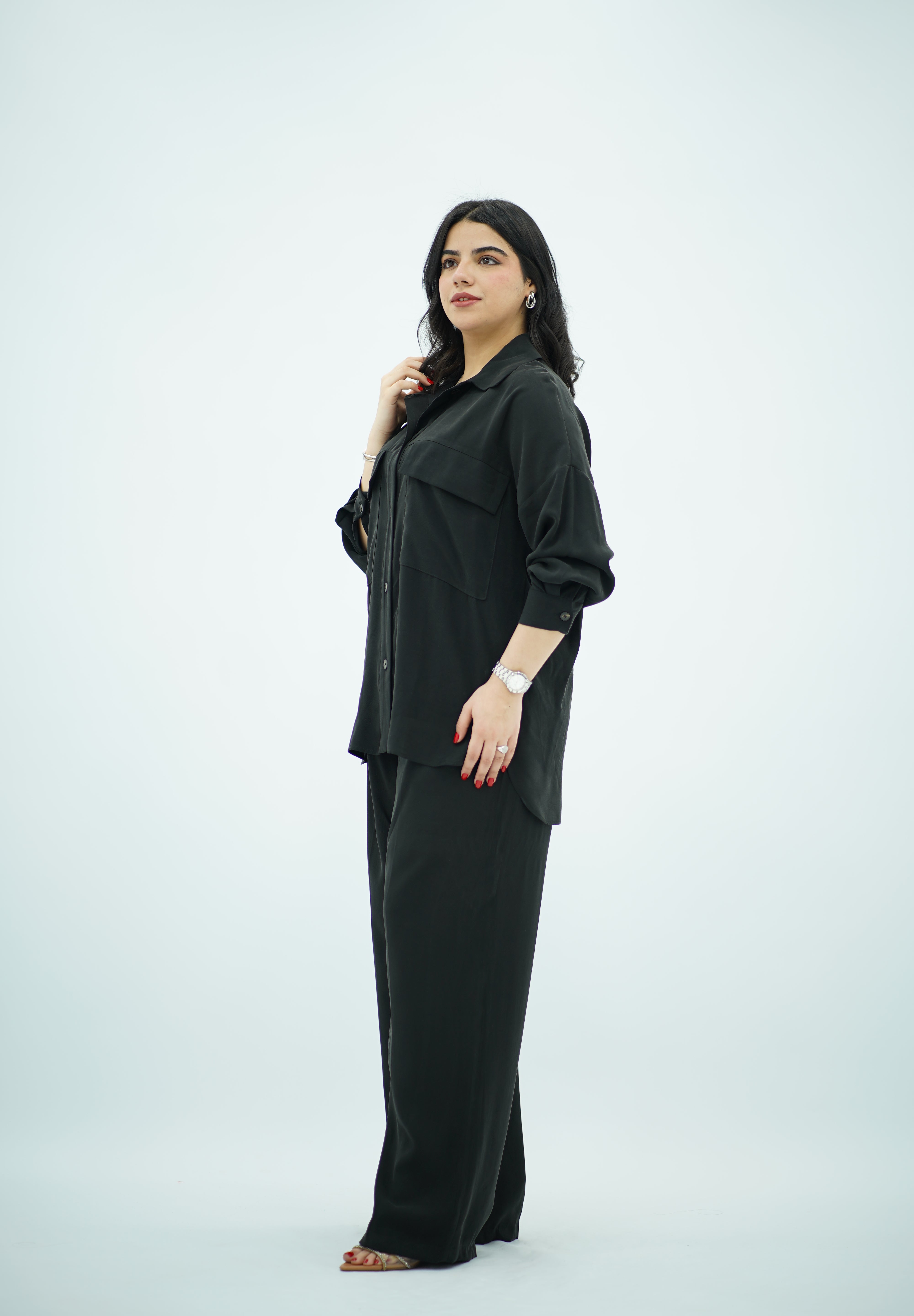 Ensemble Noir En Tencel