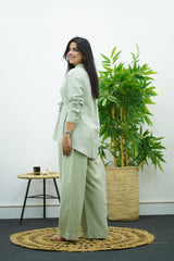 Ensemble en lin - Vert eau