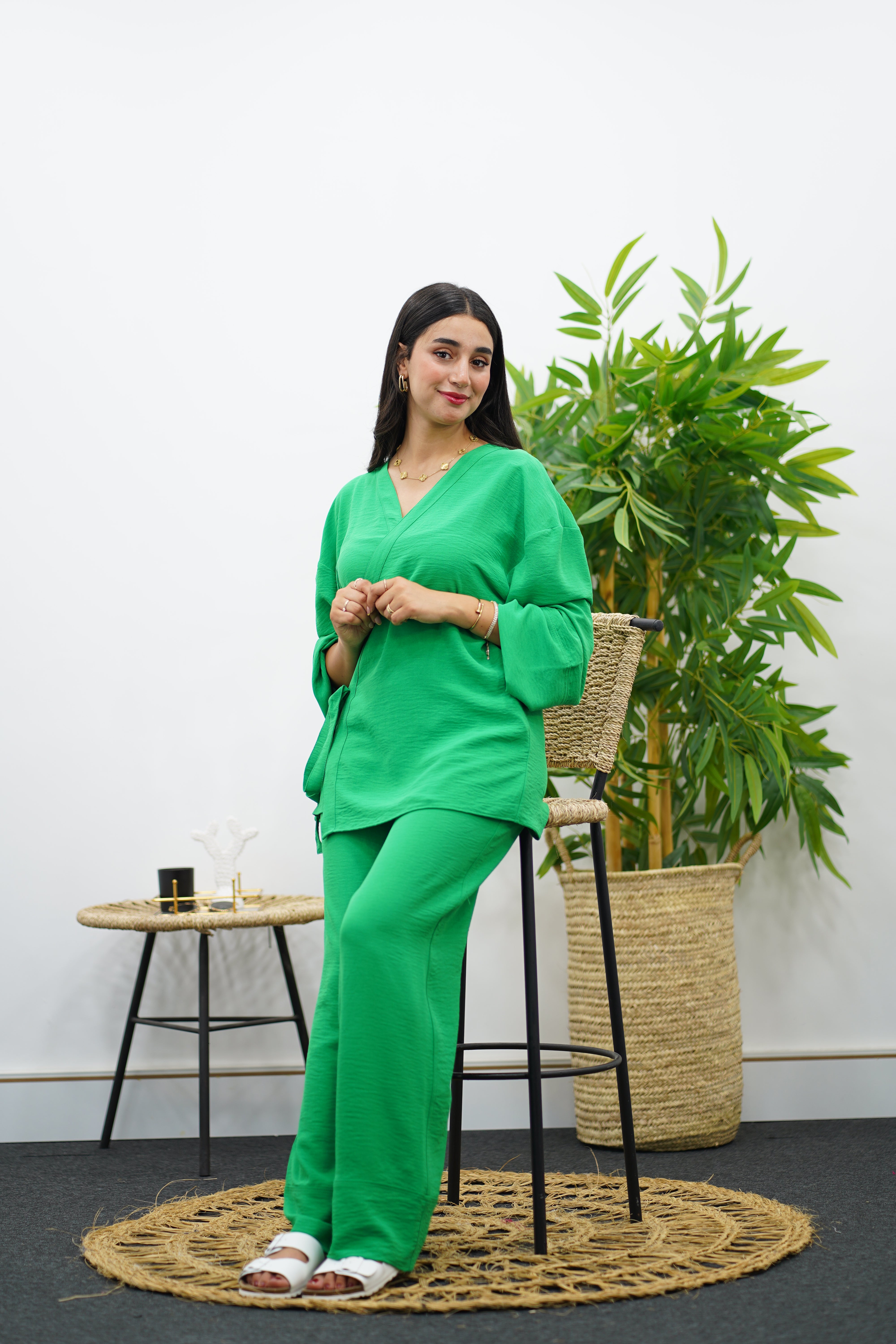 Ensemble Vert Fluide - Croisé