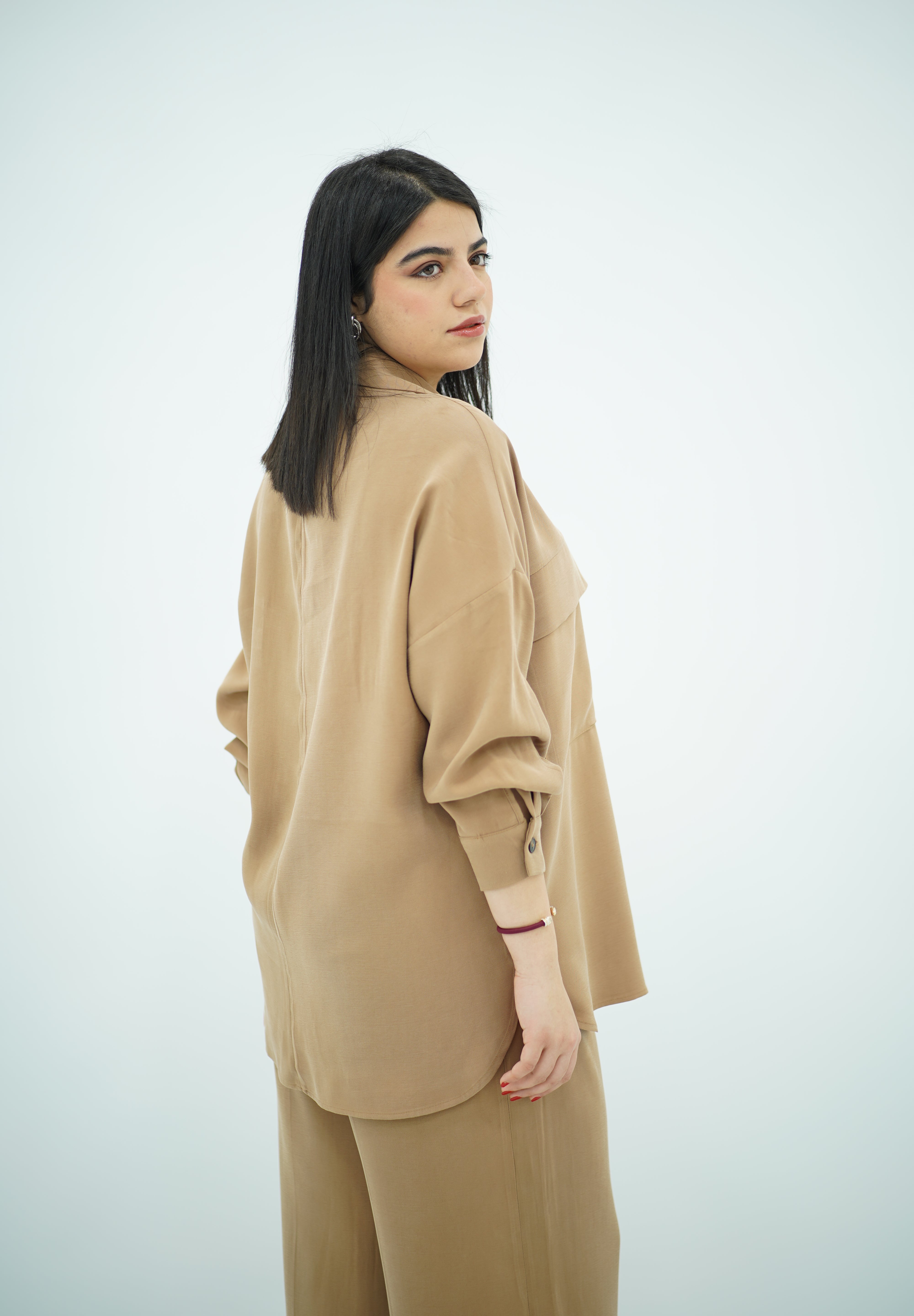 Ensemble Beige camel En Tencel
