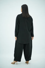 Ensemble En Tencel Ballonné Noir