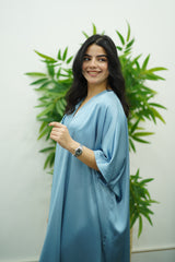 Robe Gandoura - bleu ciel brillant