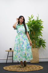 Robe longue à imprimé floral pastel
