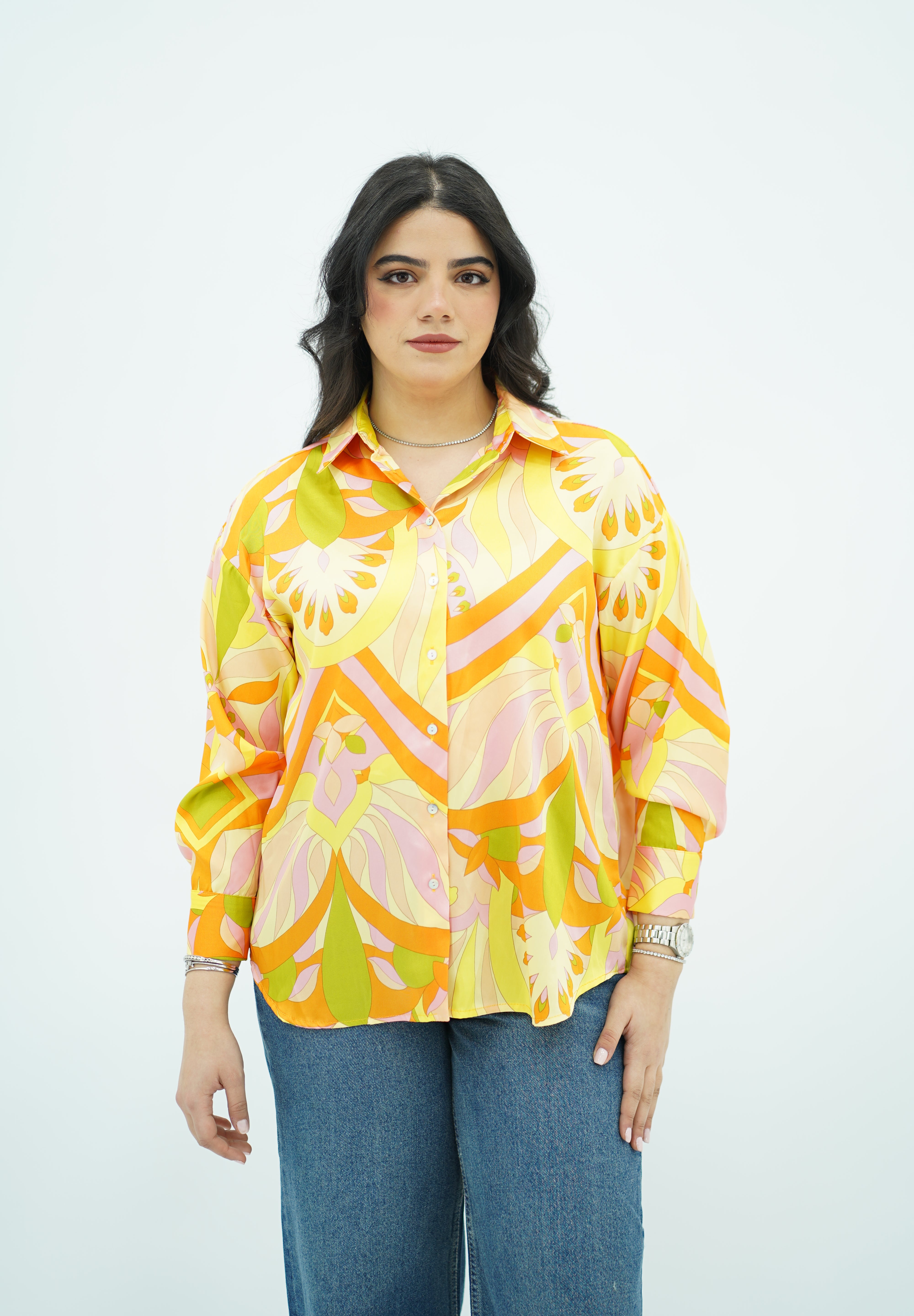 Chemise En satin coloré