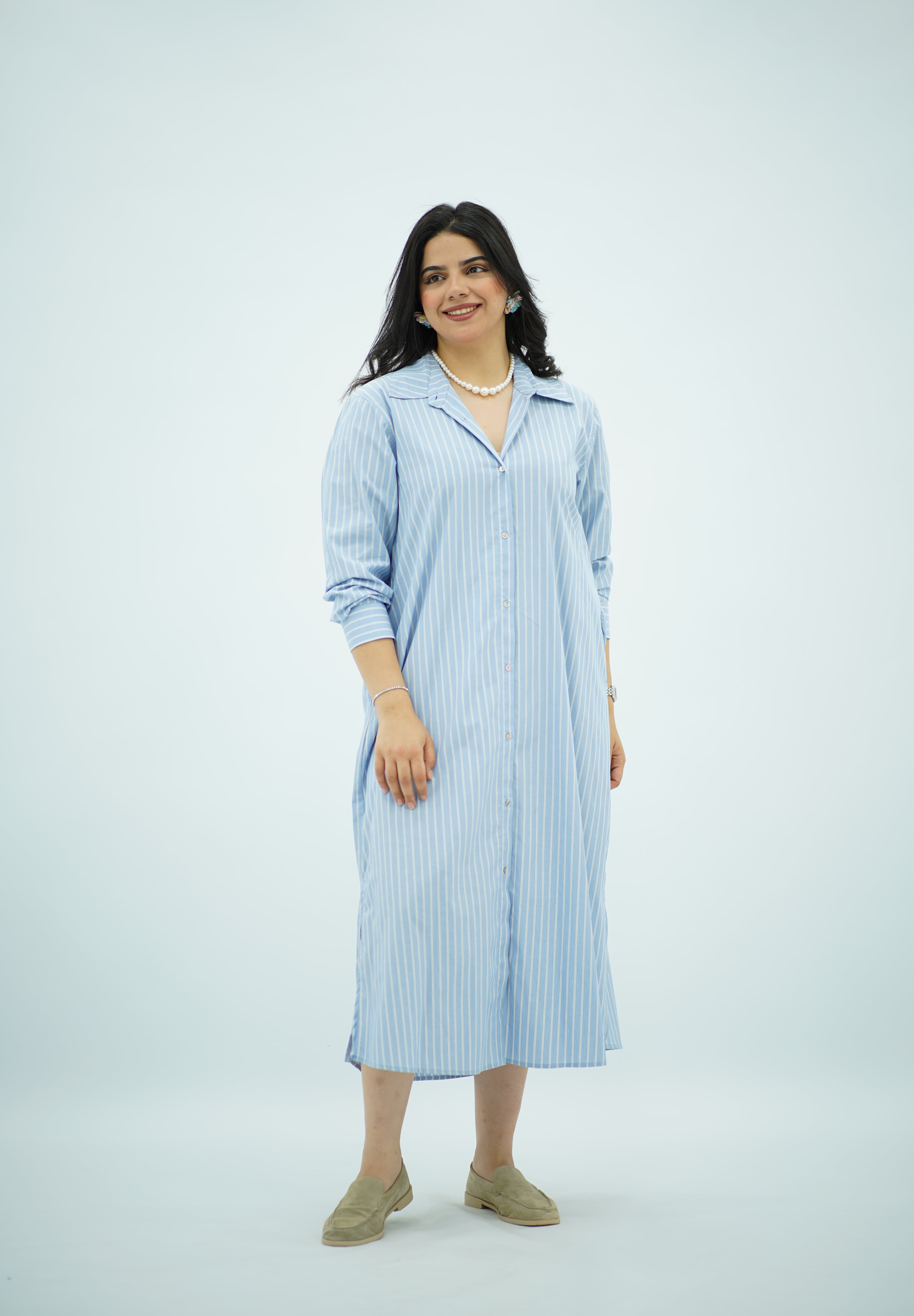 Robe chemise En popeline